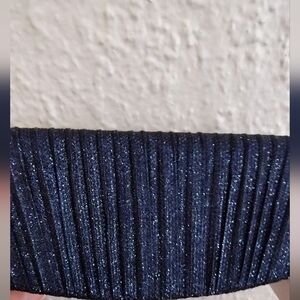 Royal Blue Glitter Clutch With Detachable Chain. NWT